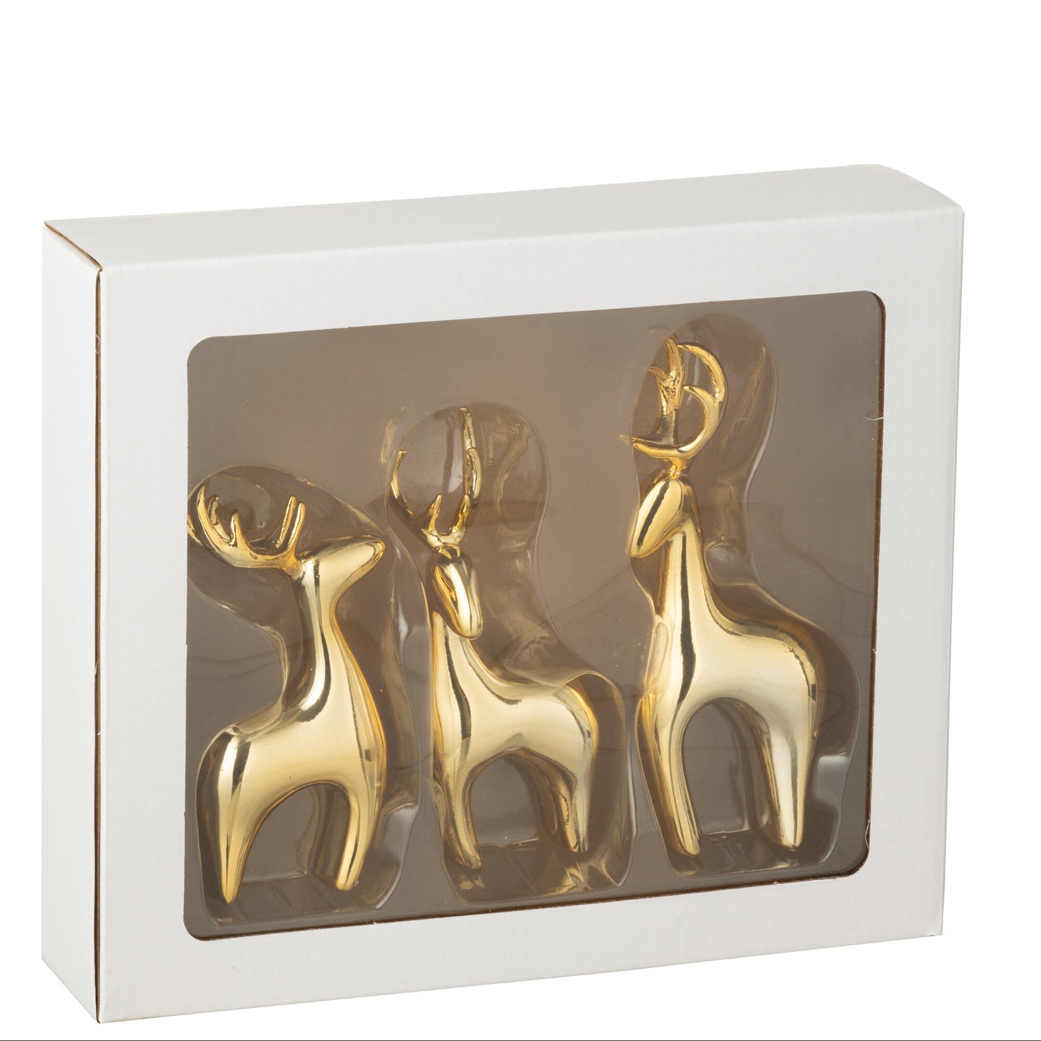 Rendier Resine Galvanisch Goud Set van 3 J-Line