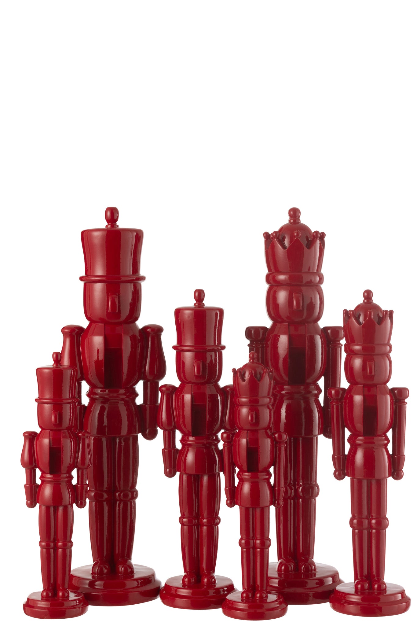 Set van 2 Rode Notenkrakers Resin 47 cm J-Line