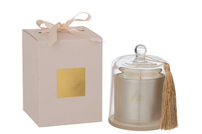 Geurkaars Bell Merci Beige Large 45H