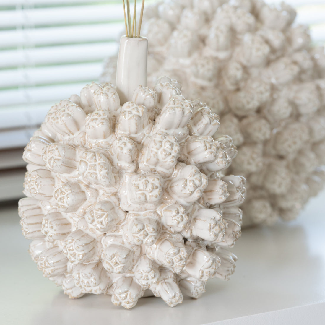 Vaas Saki Keramiek Wit J-Line Set van 2