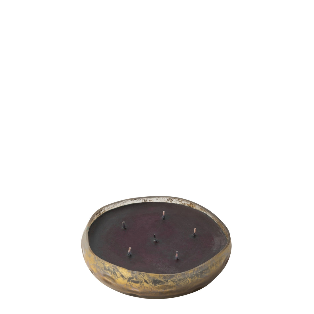 Geurkaars M-Chic Glas Goud/Zwart Medium-20u J-Line