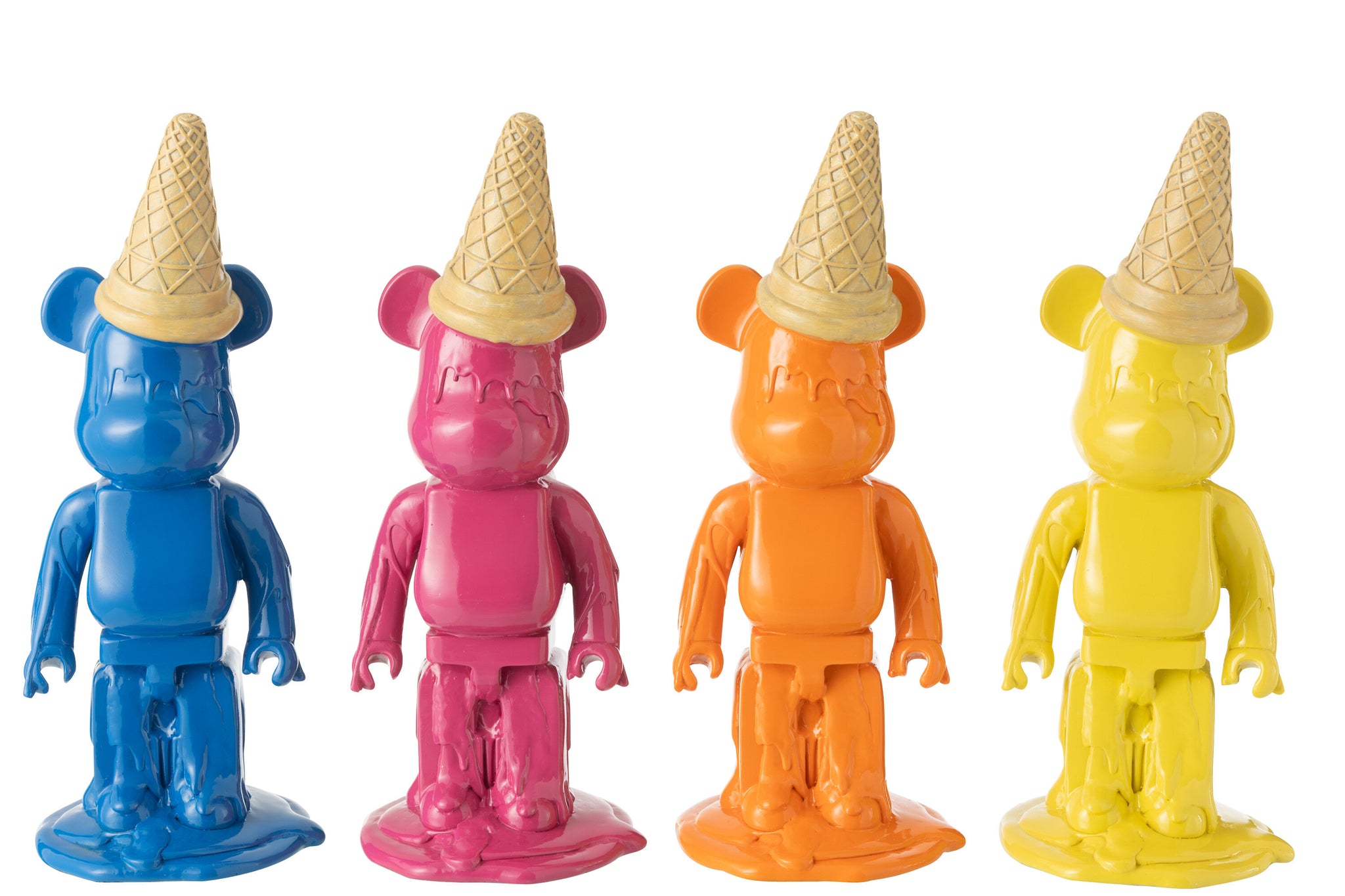 Beertje met IJshoorn op Hoofd Geel Beeldje J-Line