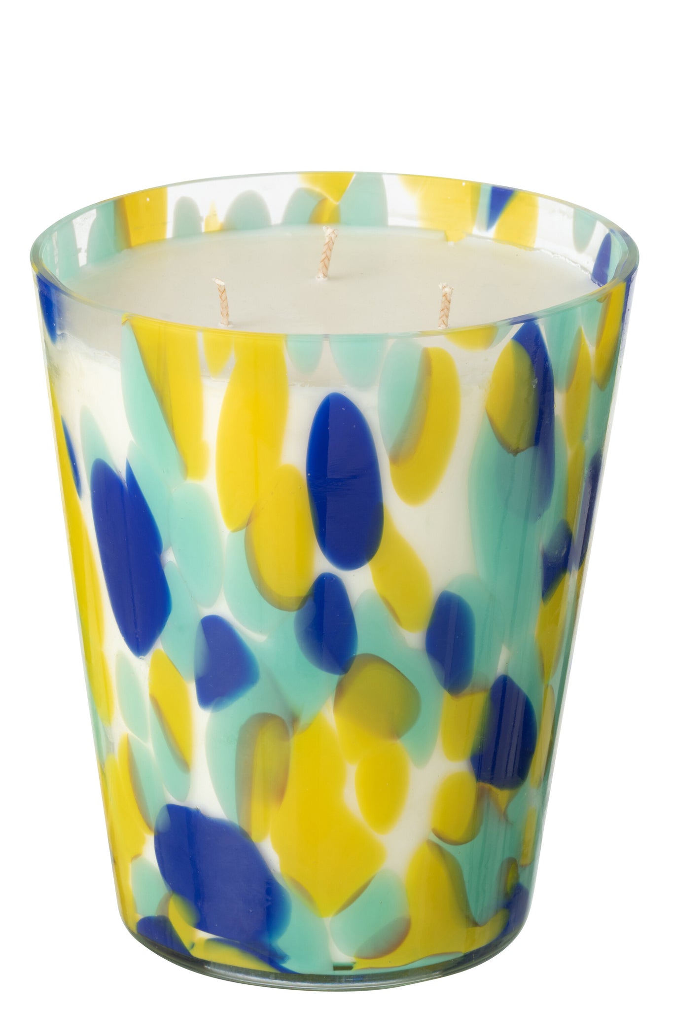 Scented Candle Noa Blue/Yellow Large - 95Hours