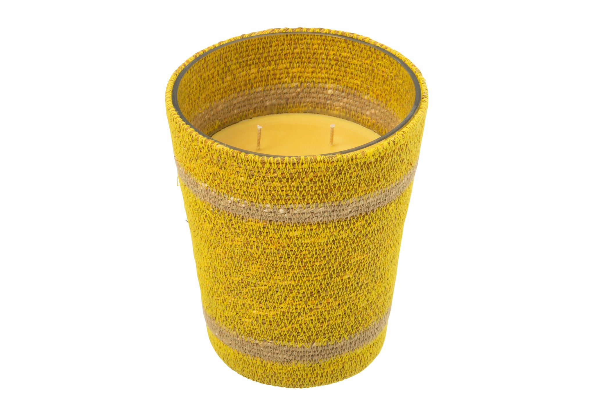 Geurkaars Mand Wax Geel Large - 75 Uur