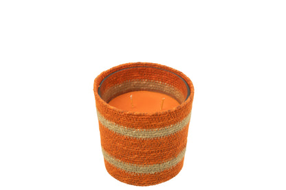 Geurkaars Mand Wax Oranje Small - 45 Uur