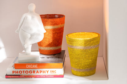 Geurkaars Mand Wax Oranje Medium - 55 Uur