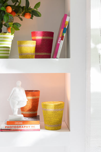 Geurkaars Mand Wax Oranje Medium - 55 Uur