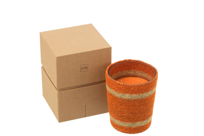 Geurkaars Mand Wax Oranje Medium - 55 Uur