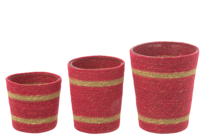 Scented Candle Basket Wax Fuchsia Large-75Hours