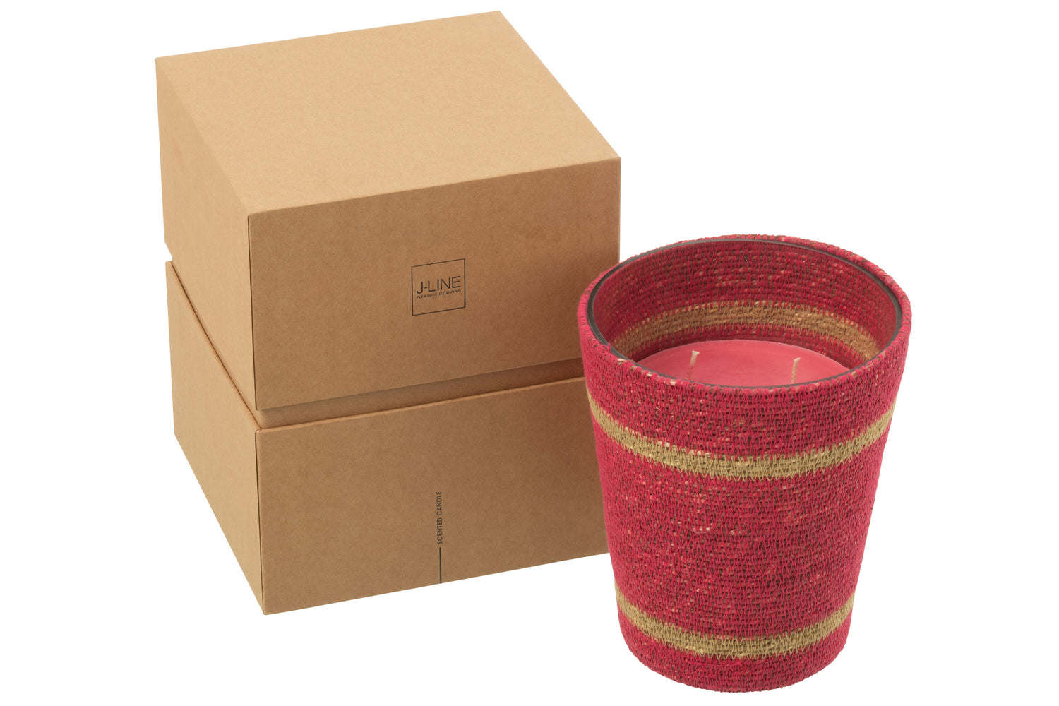 Scented Candle Basket Wax Fuchsia Large-75Hours