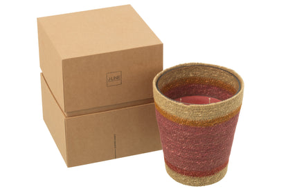 Geurkaars Mand Wax Bordeaux Large - 75 Uur
