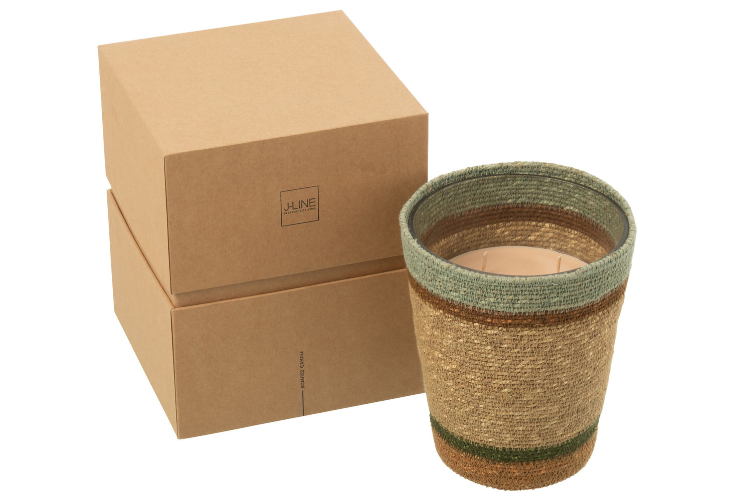 Geurkaars Mand Beige Large - 75 Uur