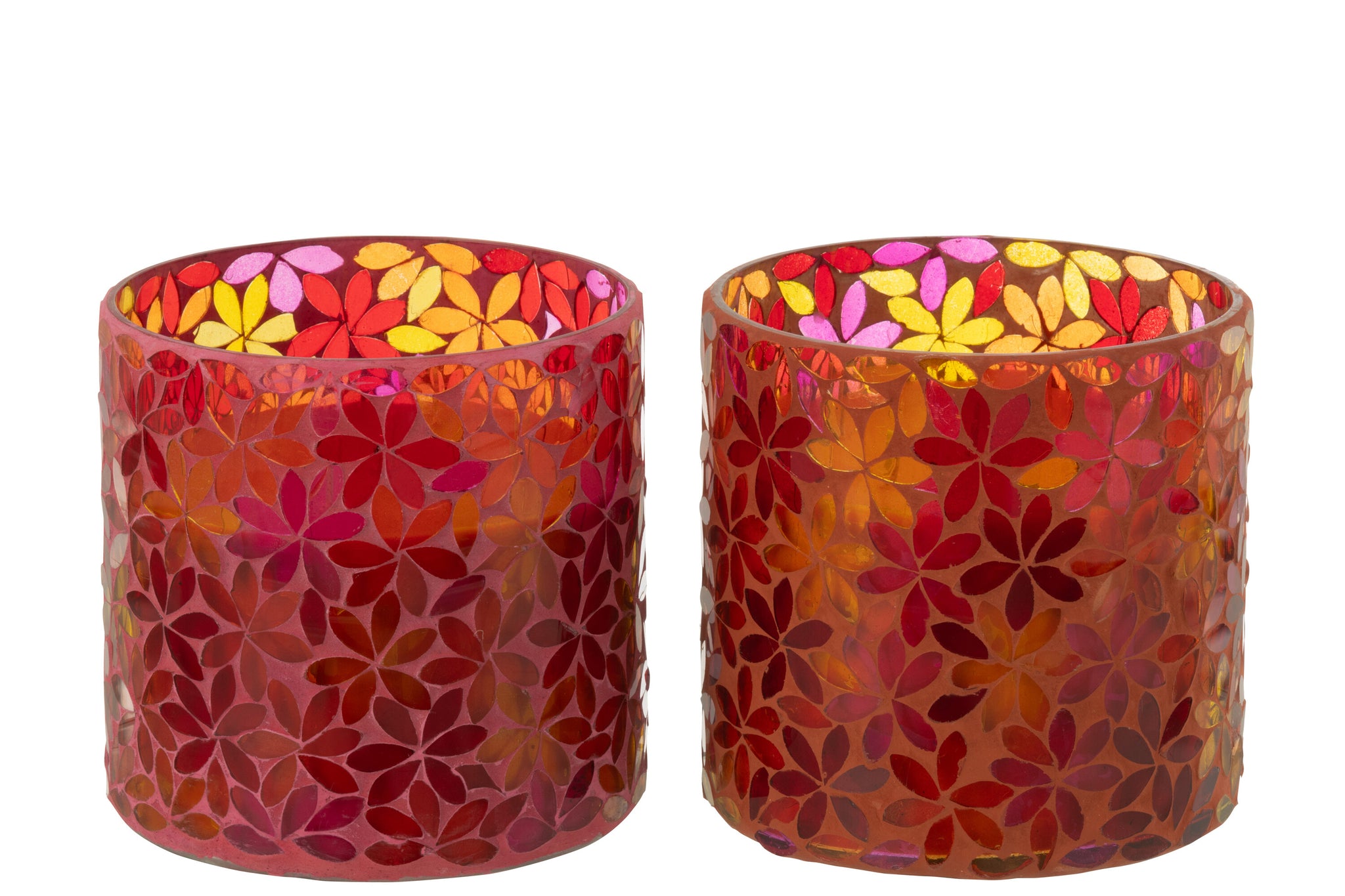 Scented Candle Flower Mosaic Wax Medium Set van  2-55Hours
