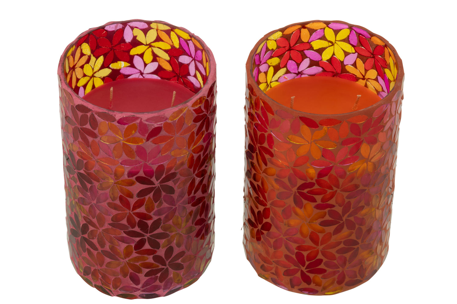 Scented Candle Flower Mosaic Wax Large Set van 2-75Hours