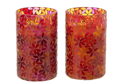 Scented Candle Flower Mosaic Wax Large Set van 2-75Hours