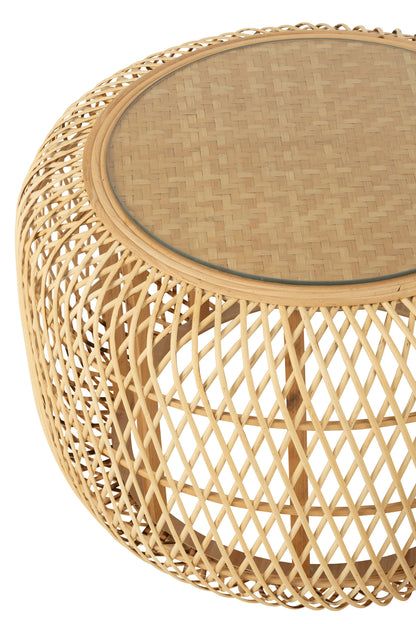 Bijzettafels Afrika Bamboe/Sparhout Naturel Set van 2 J-Line