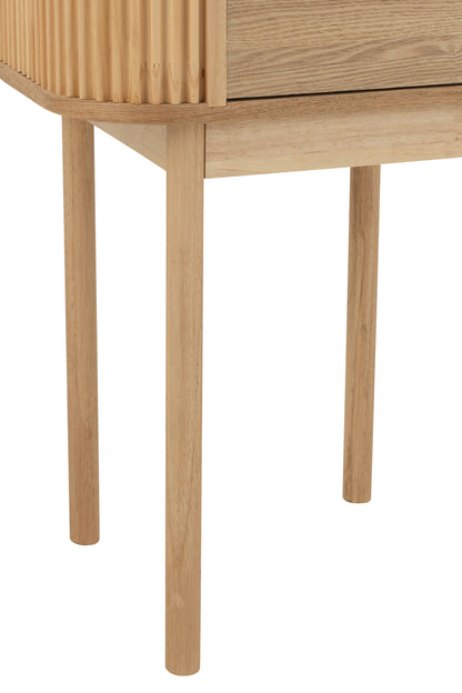 Nachtkast Rond Mdf/Dennenhout Naturel J-Line