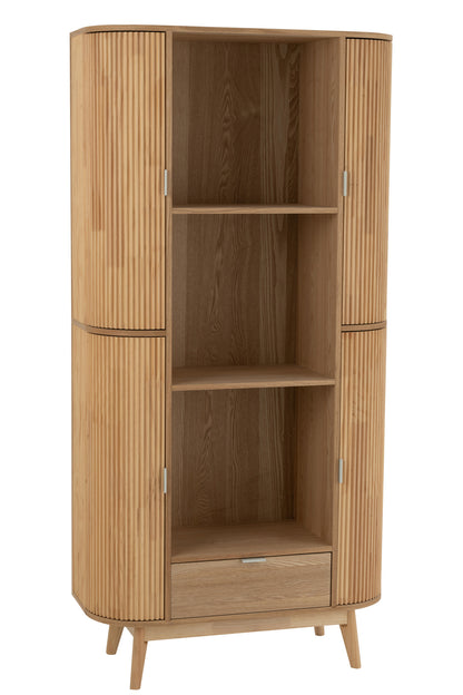 Kast Vakken Rond Mdf/Dennenhout Naturel J-Line
