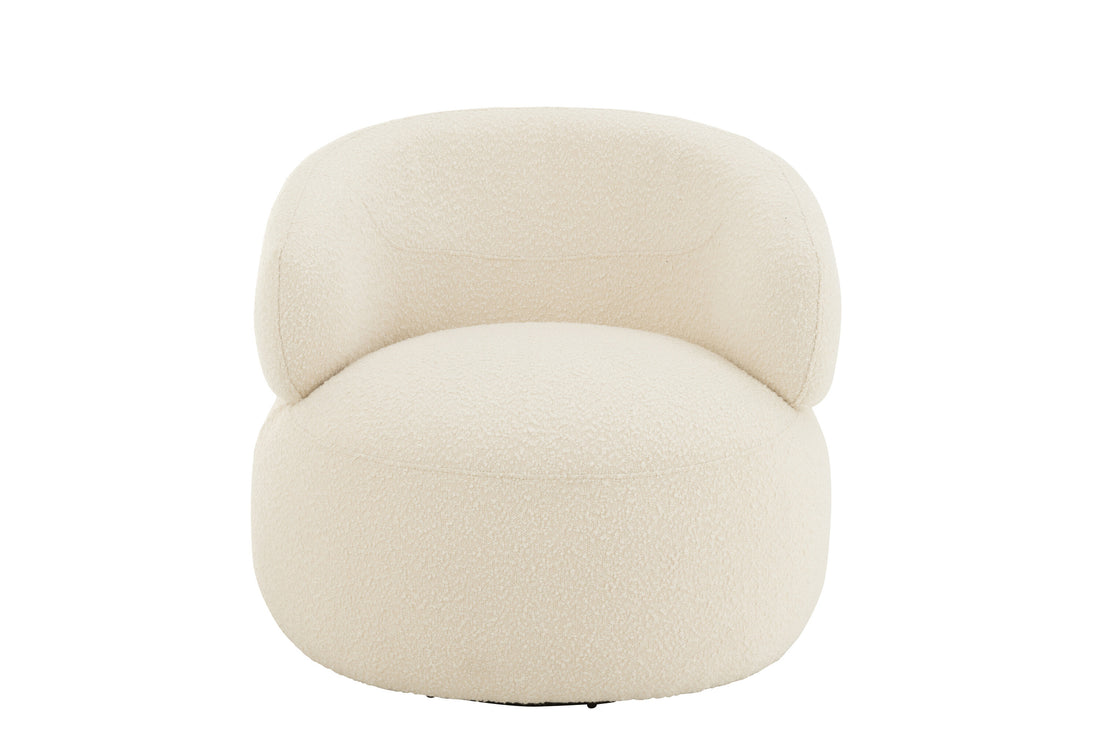 Fauteuil Draaiend Rond Schuim Taupe J-Line