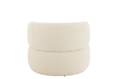 Fauteuil Draaiend Rond Schuim Taupe J-Line