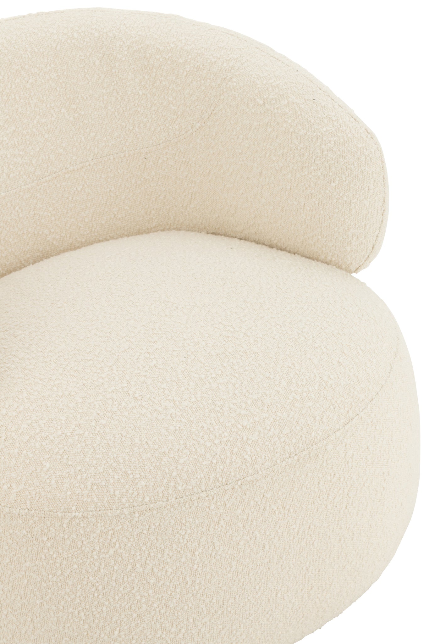 Fauteuil Draaiend Rond Schuim Taupe J-Line