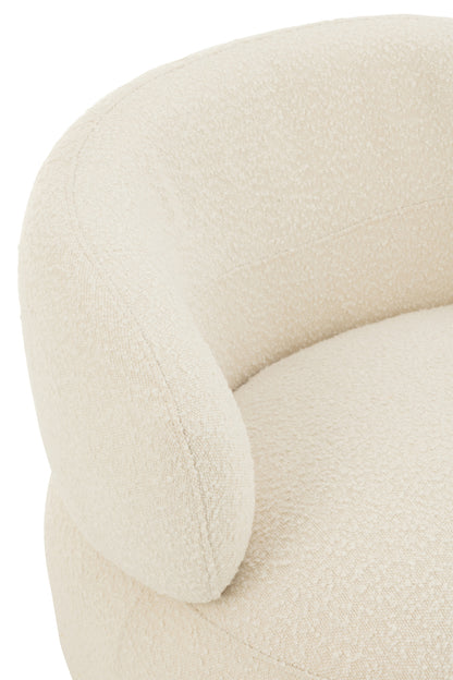 Fauteuil Draaiend Rond Schuim Taupe J-Line
