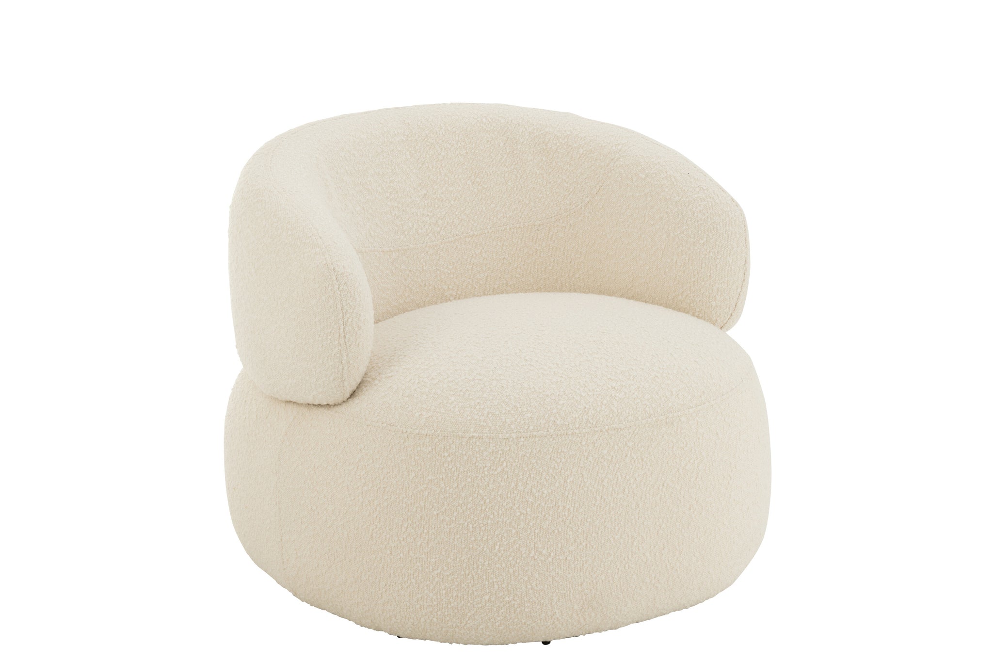 Fauteuil Draaiend Rond Schuim Taupe J-Line