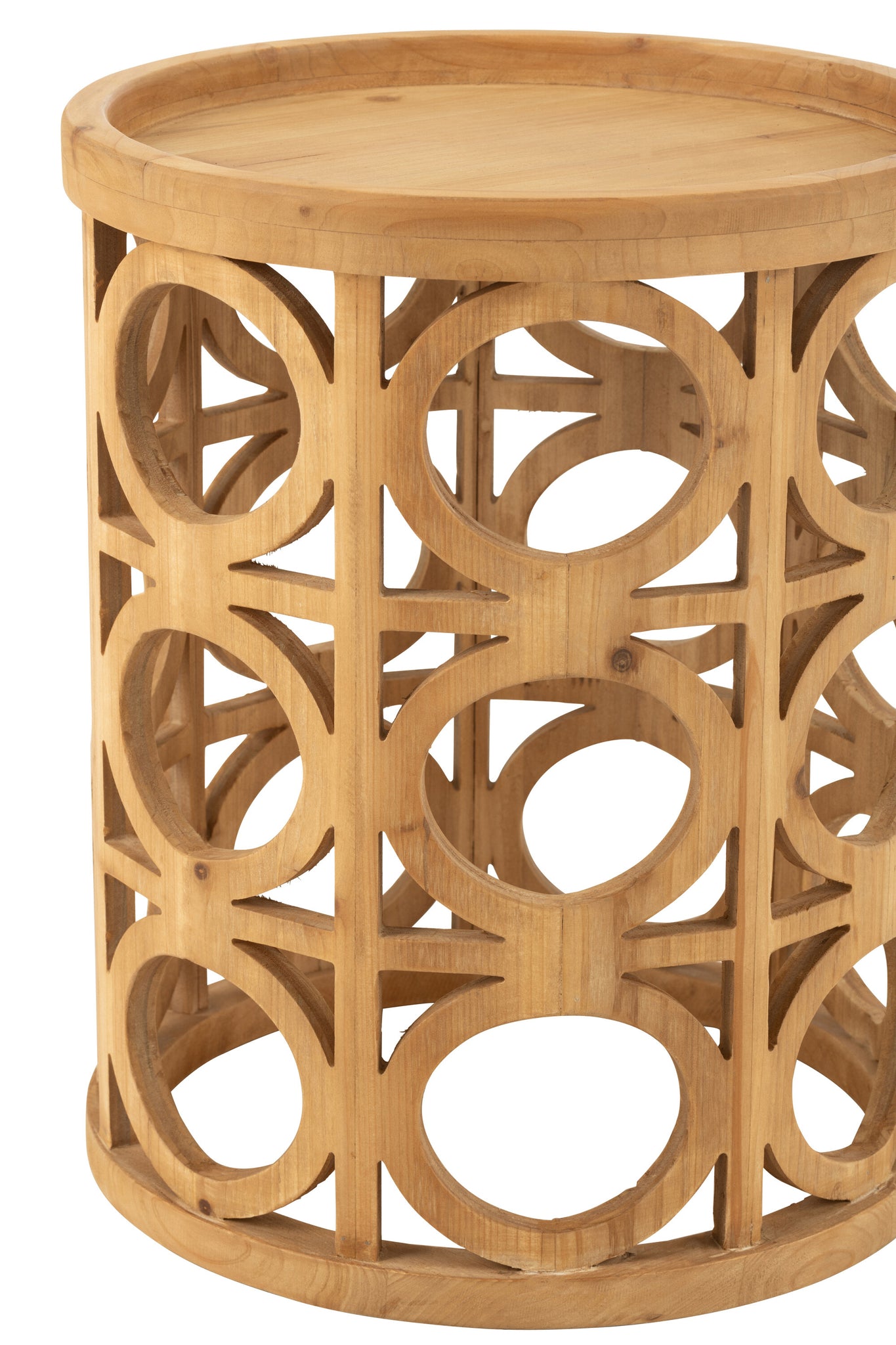Bijzettafel Gekerfd Sparhout/Mdf Naturel