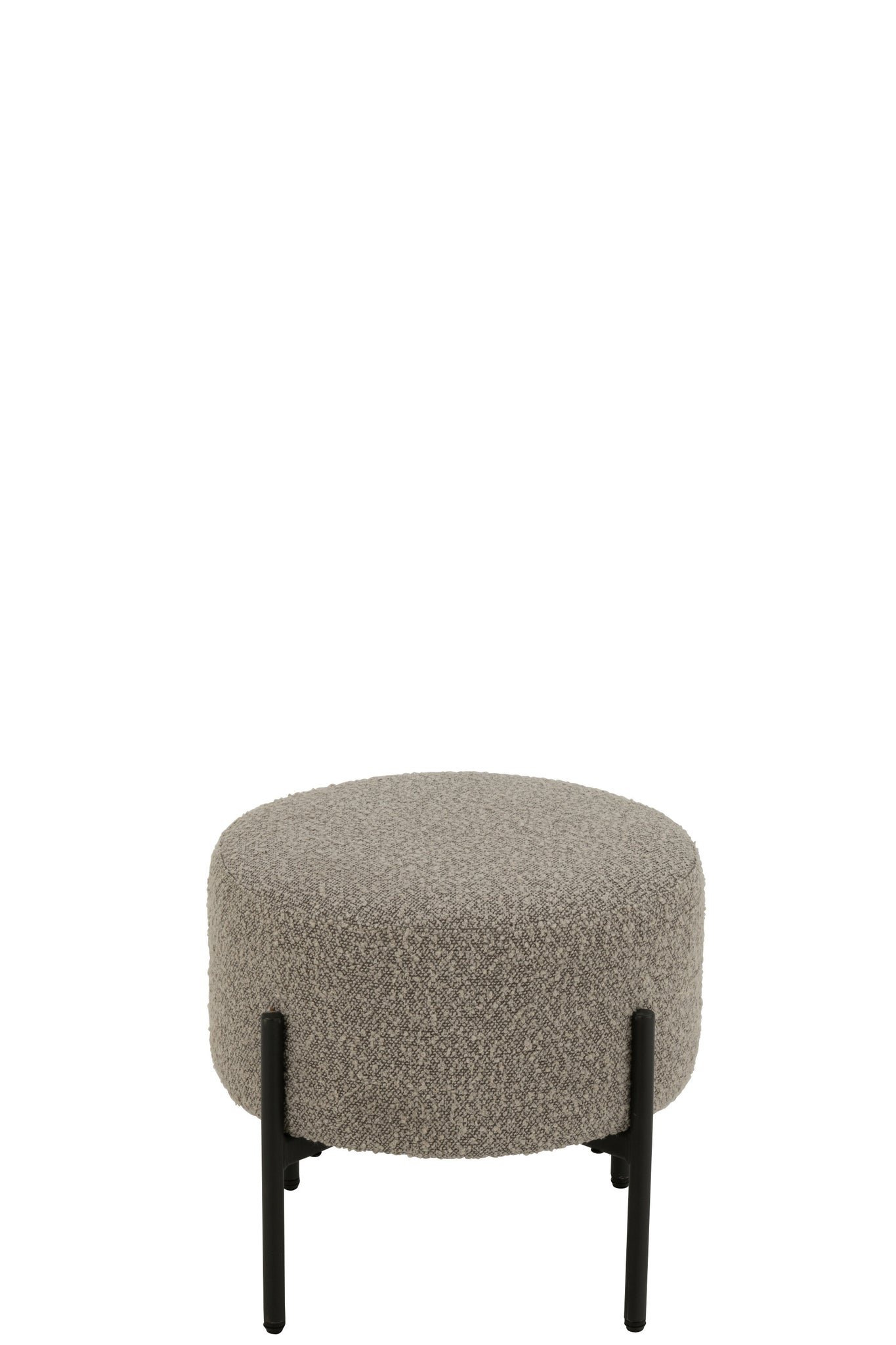 Kruk Boucle Multiplex/Polyester Grijs/Zwart