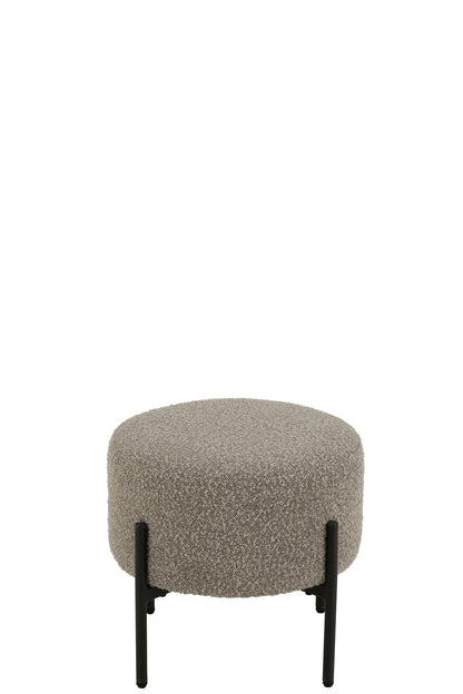 Kruk Boucle Multiplex/Polyester Grijs/Zwart