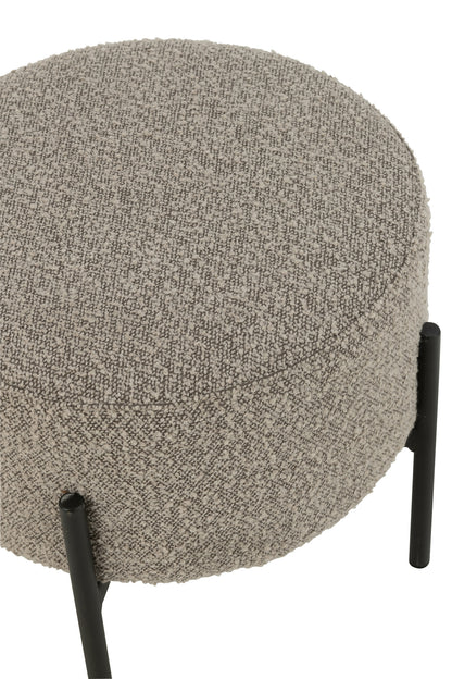 Kruk Boucle Multiplex/Polyester Grijs/Zwart
