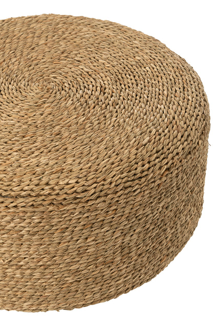 Poef Rond Zeegras Naturel J-Line