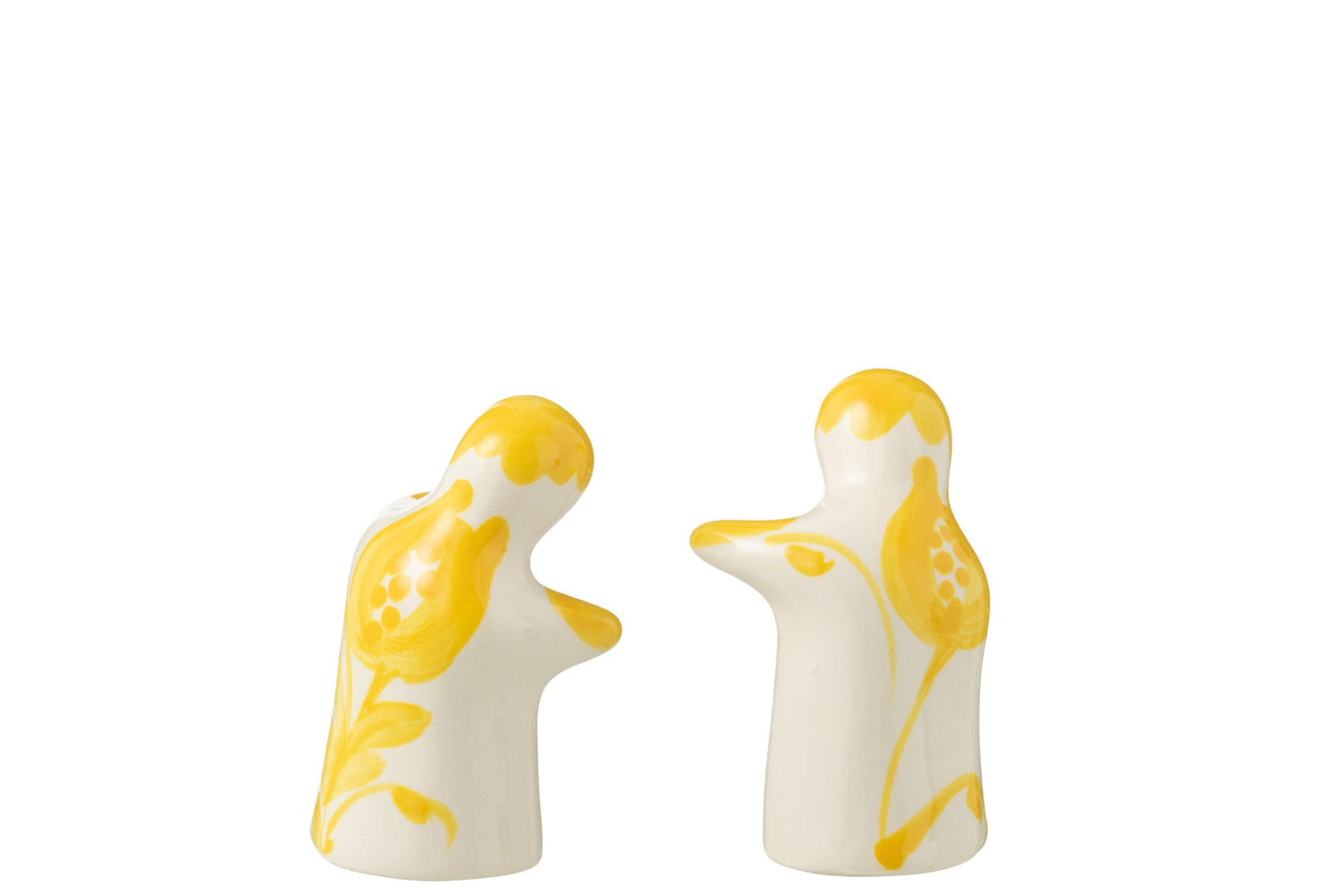 Peper &amp; Zout Stelletje Granada Motief Geel/Wit Keramiek J-Line