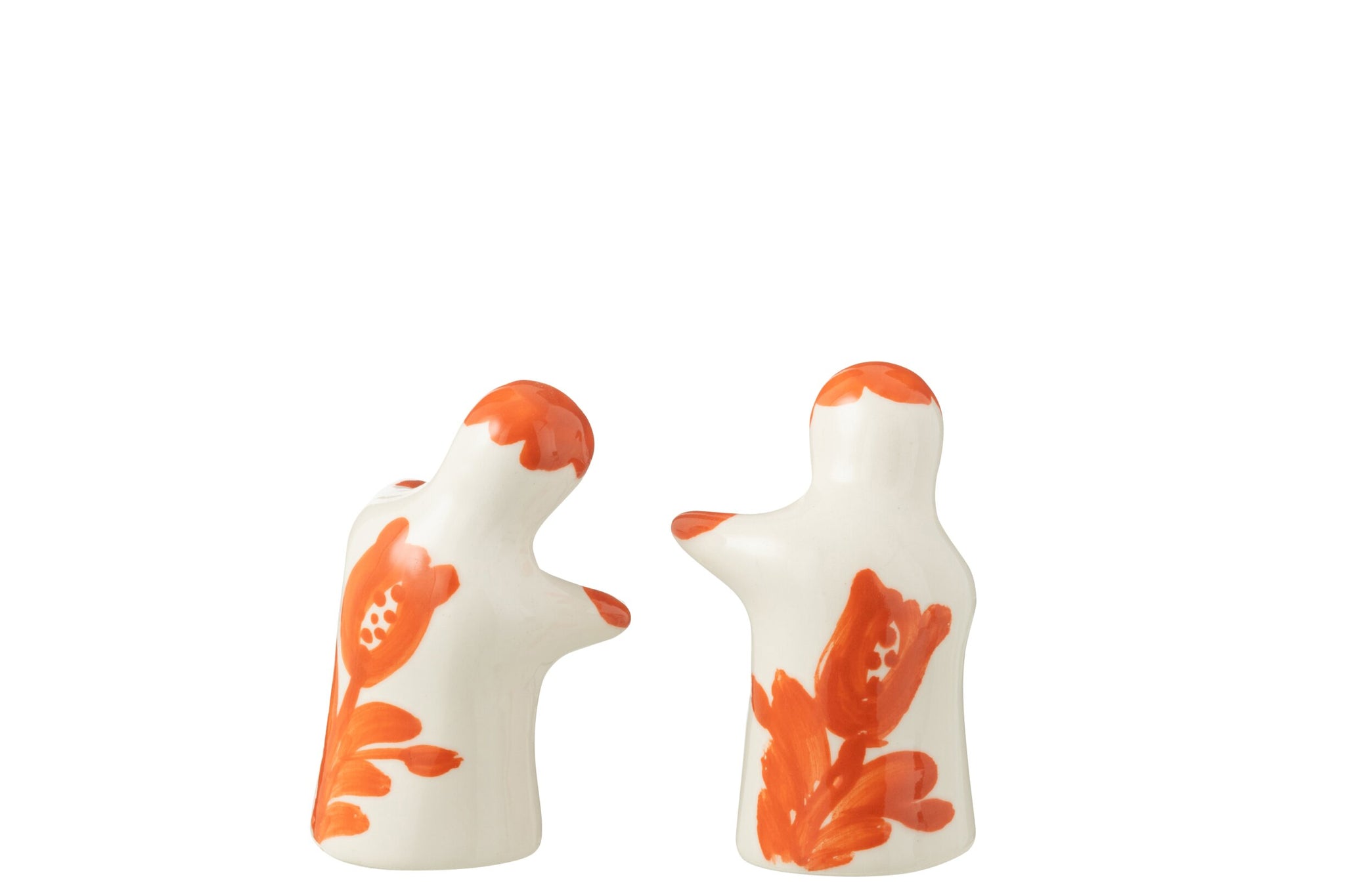 Peper &amp; Zout Stelletje Granada Motief Oranje/Wit Keramiek J-Line
