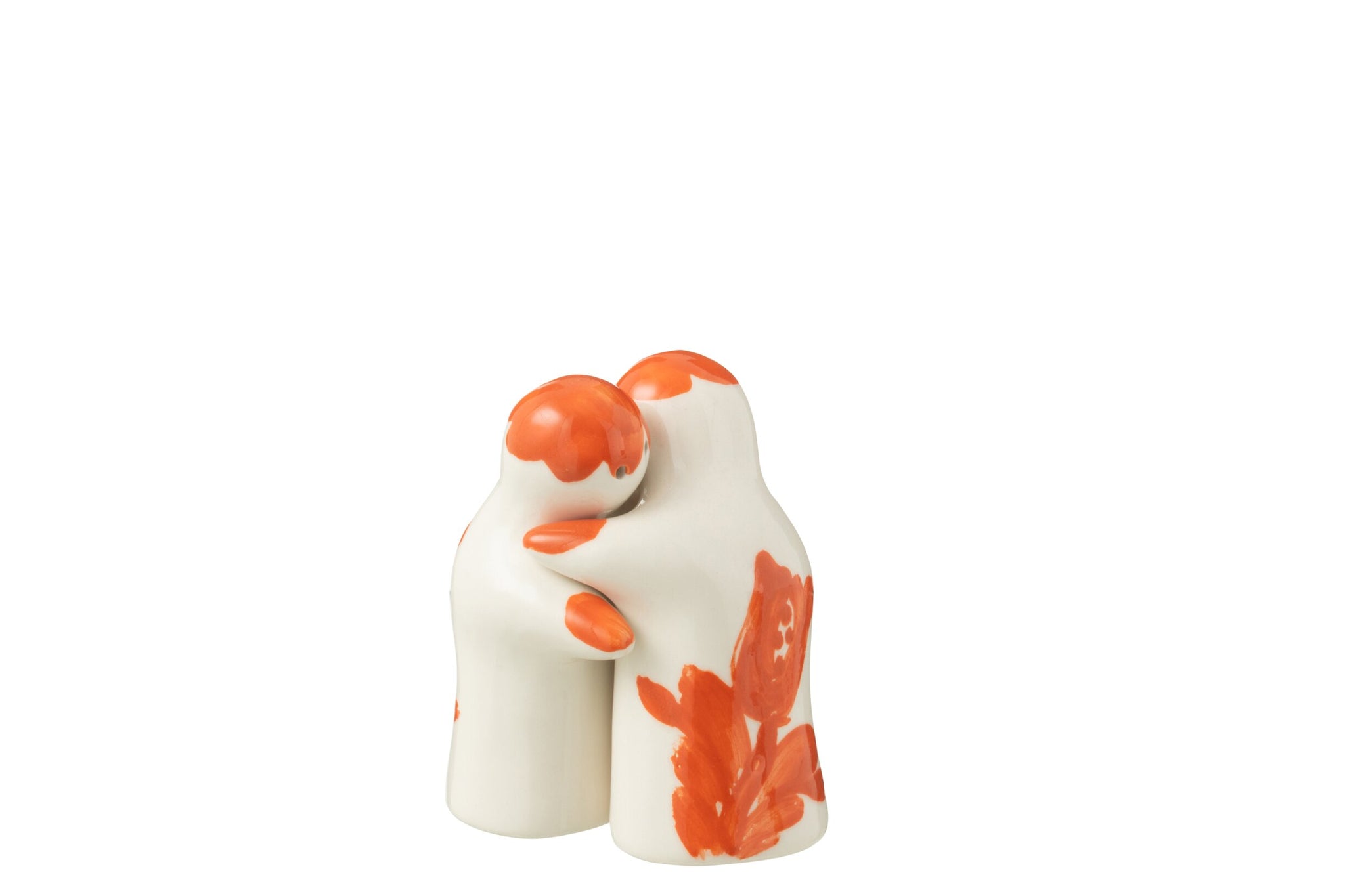 Peper &amp; Zout Stelletje Granada Motief Oranje/Wit Keramiek J-Line