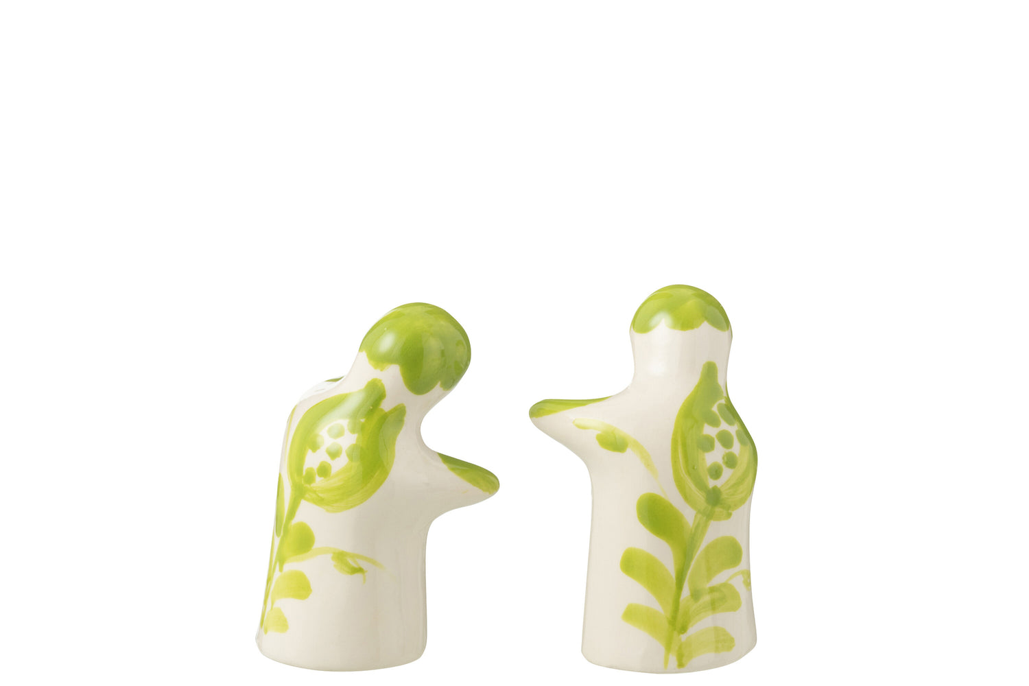 Peper &amp; Zout Stelletje Granada Motief Groen/Wit Keramiek J-Line