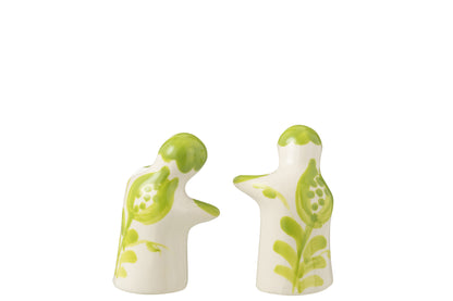 Peper &amp; Zout Stelletje Granada Motief Groen/Wit Keramiek J-Line