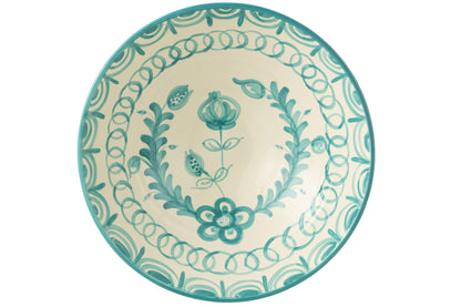 Lebrillo Schaal Granada Motief Aqua/Wit J-Line
