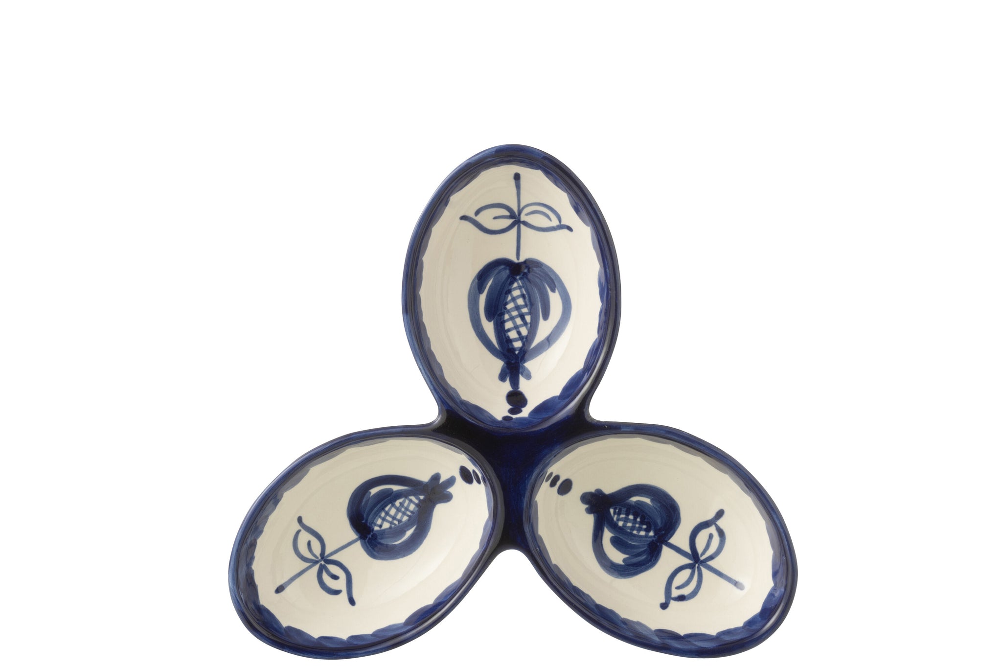 Apero Bakjes Granada Motief Cobalt Blauw/Wit Keramiek J-Line