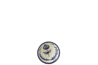 Kleine Hoge Kom Granada Motief Cobalt Blauw/Wit Keramiek J-Line