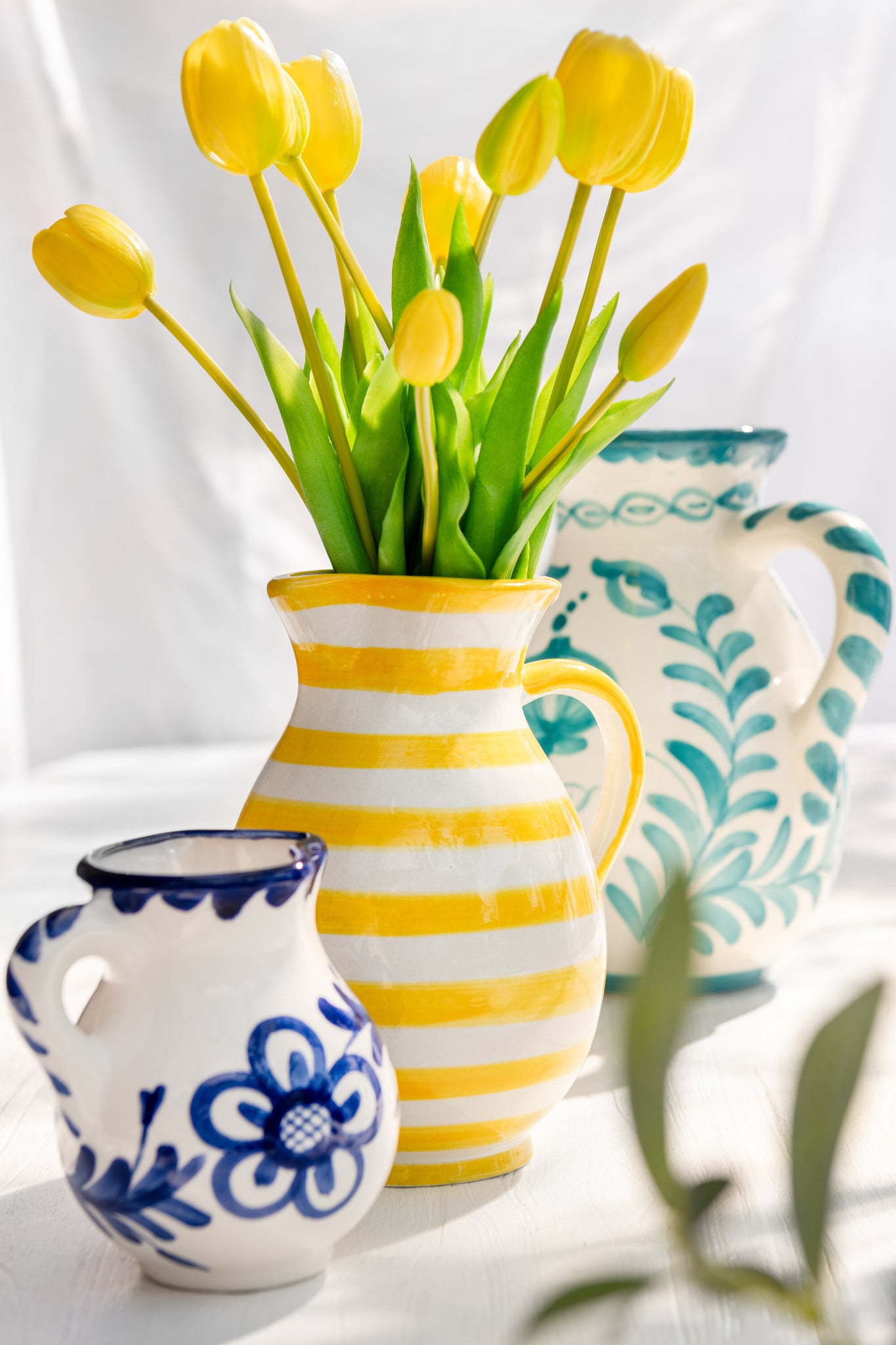 Kleine Kan Granada Motief Cobalt Blauw/Wit Keramiek J-Line