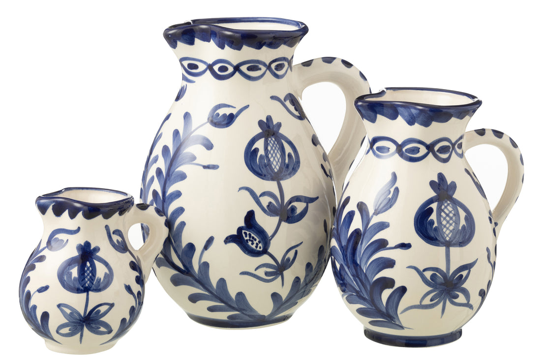 Grote Kan Granada Motief Cobalt Blauw/Wit Keramiek J-Line