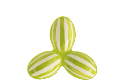 Apero Bakjes Granada Strepen Groen/Wit Keramiek J-Line