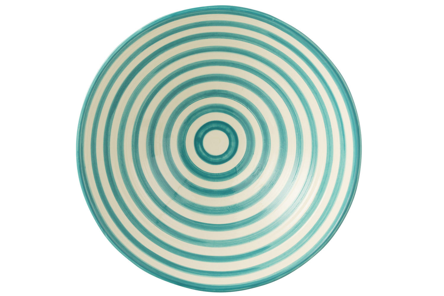 Lebrillo Schaal Granada Strepen Aqua/Wit J-Line