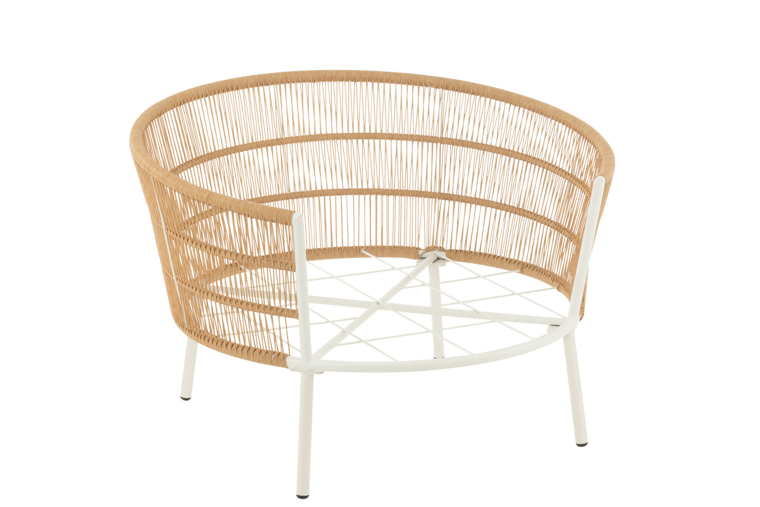 Stoel Joa Metaal/Rotan Wit J-Line