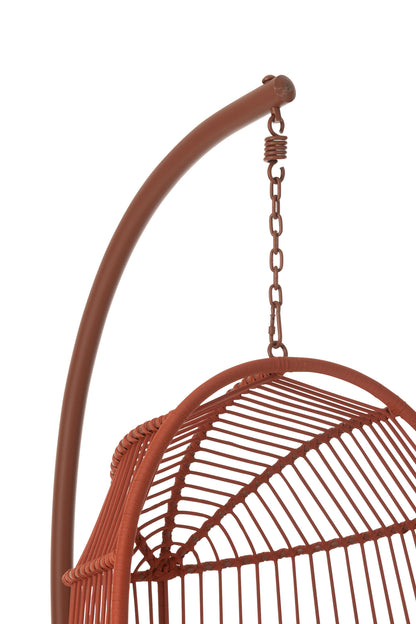 Hangstoel Egga Metaal/Koord Rood J-Line