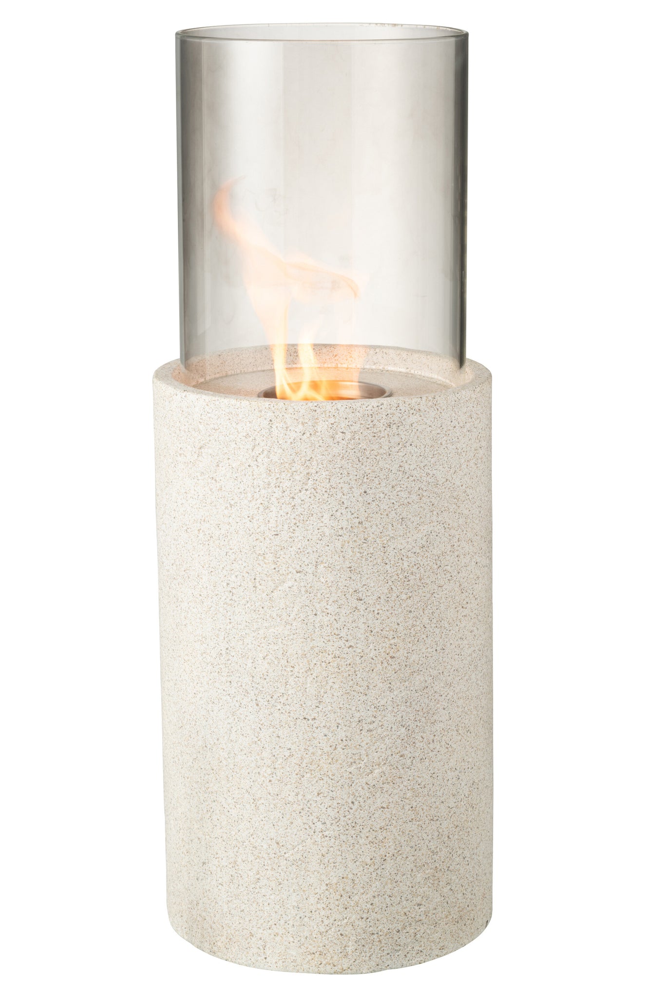 Tafelhaard Bio-Ethanol Rond Grijs Ø23x65cm