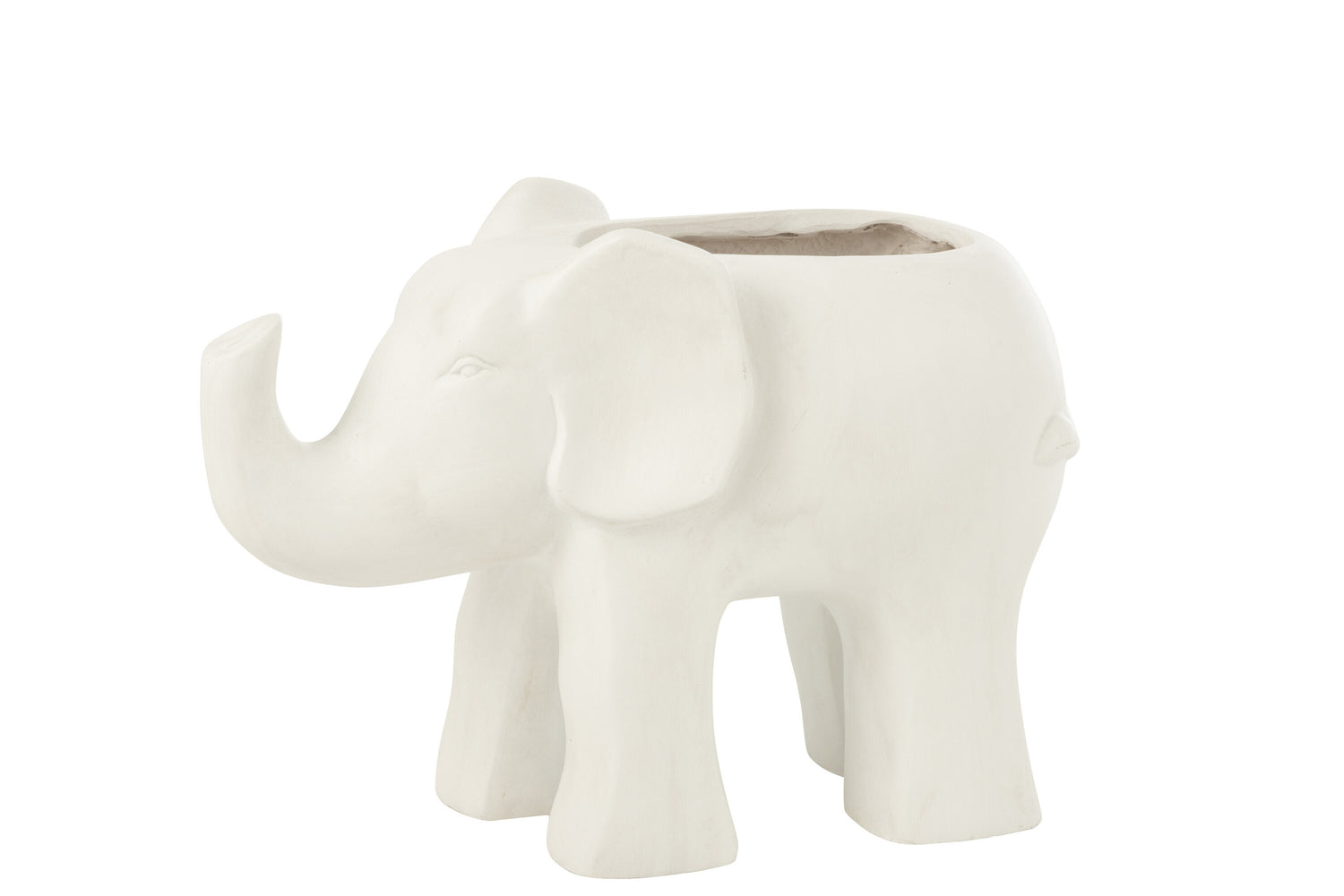 Bloempot Olifant Klei Wit J-Line