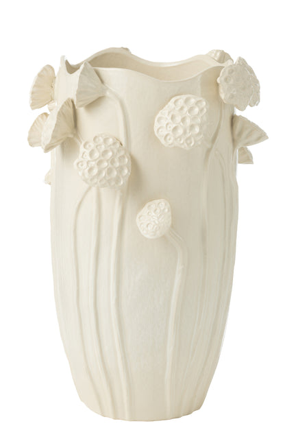 Vaas Botanica Lotus Klei Beige Large J-Line