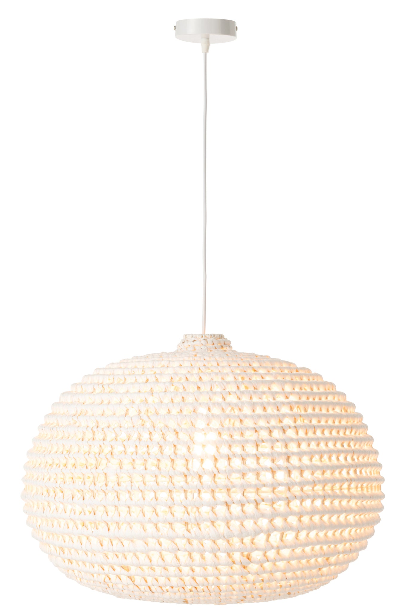 Plafondlamp Rond Metaal Getwist Wit J-Line